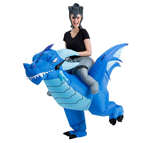 Spooktacular Creations Riding a Dragon Deluxe Disfraz Inflable - Azul -