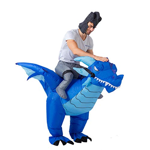 Spooktacular Creations Riding a Dragon Deluxe Disfraz Inflable - Azul -