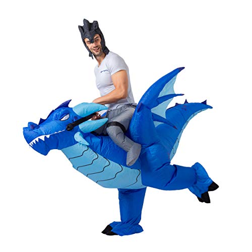 Spooktacular Creations Riding a Dragon Deluxe Disfraz Inflable - Azul -