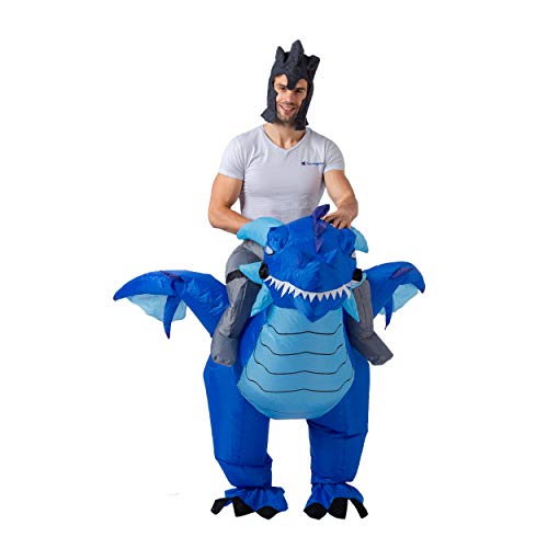 Spooktacular Creations Riding a Dragon Deluxe Disfraz Inflable - Azul -