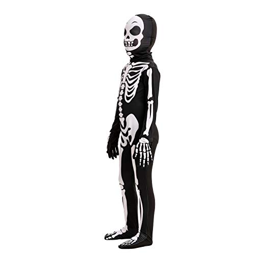 Spooktacular Creations Second Skin Child Skin Skeleton Costume for Halloween Trick-or-Treating (Medium ( 8- 10 yrs))