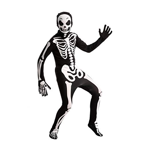 Spooktacular Creations Second Skin Child Skin Skeleton Costume for Halloween Trick-or-Treating (Medium ( 8- 10 yrs))