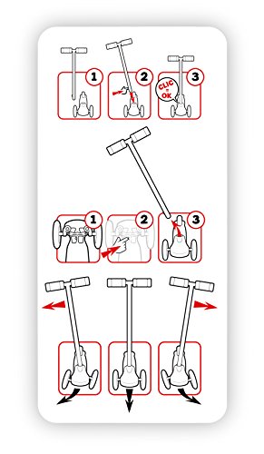 Stamp Cars 3 Steering Scooter, Niños, Rojo, 2+