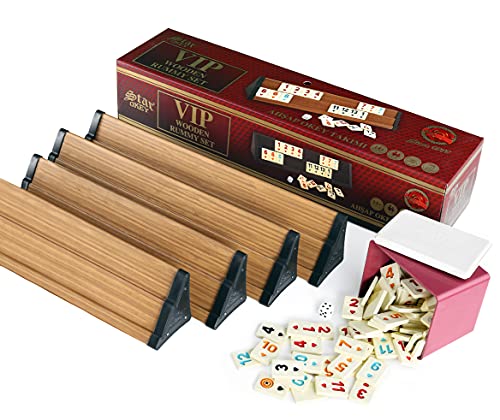 Star AHSAP Okey - Juego de rummy de madera con piedras de melamina