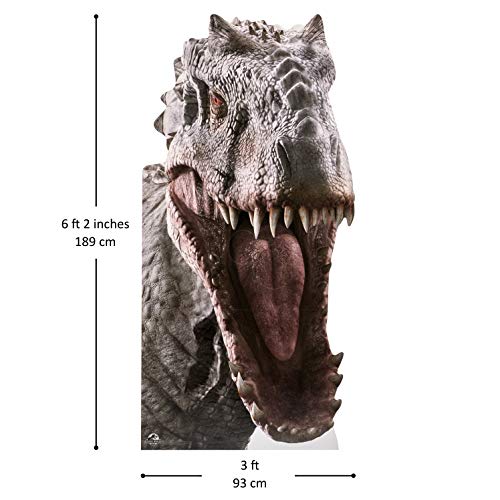 Star Cutouts Ltd SC1281 - Soporte Oficial de Dinosaurios de Jurassic World Indominus Rex (189 cm de Alto, Multicolor