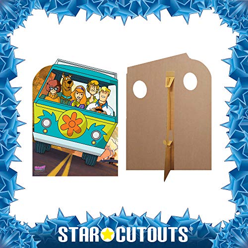 STAR CUTOUTS SC1357 Scooby Doo-Máquina misteriosa de cartón para Furgoneta, Ideal para Fiestas temáticas, Fans y Eventos de 134 cm de Alto, Multicolor