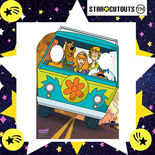 STAR CUTOUTS SC1357 Scooby Doo-Máquina misteriosa de cartón para Furgoneta, Ideal para Fiestas temáticas, Fans y Eventos de 134 cm de Alto, Multicolor