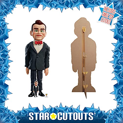 Star Cutouts SC1363 - Muñeca ventrilóquica de tamaño real (183 cm de altura, incluye escritorio de cartón Standee Toy Story 4 Party and Collectors Item, multicolor)