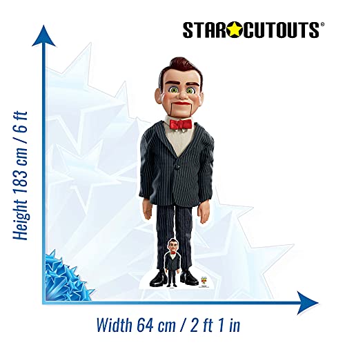 Star Cutouts SC1363 - Muñeca ventrilóquica de tamaño real (183 cm de altura, incluye escritorio de cartón Standee Toy Story 4 Party and Collectors Item, multicolor)