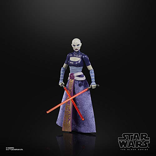 Star Wars Black Series Asajj Ventress Toy 6 Pulgadas Escala The Clone Wars Figura de acción Coleccionable, Juguetes para niños a Partir de 4 años, Color (Hasbro F1861)