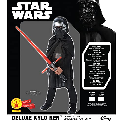 Star Wars - Disfraz de Kylo REN, Episode 7, Deluxe, para niños (Rubie'S 620261-L)