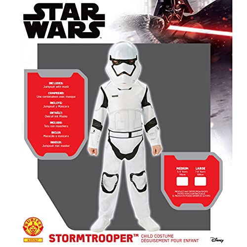 Star Wars - Disfraz de Stormtrooper, Episode 7, Classic, para niños (Rubie'S 620267-M)