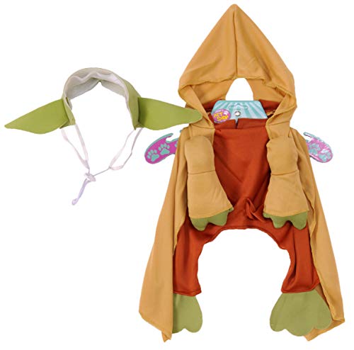 Star Wars - Disfraz Yoda Dlx para mascota, L (Rubie's Spain 887893-L)