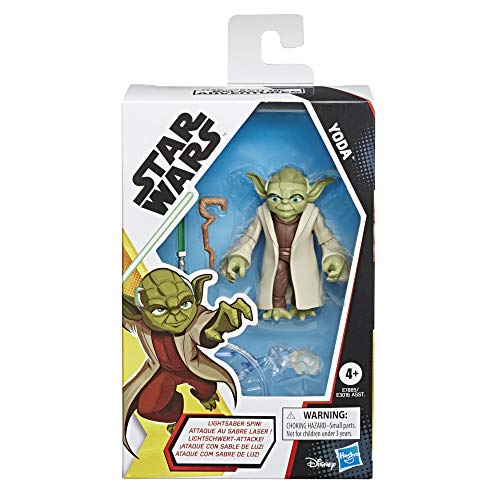 Star Wars Hasbro Episodio 9 - Galaxy of Adventures - El ascenso de Skywalker - Figura Yoda con sable de luz - 13 cm - Nuevo