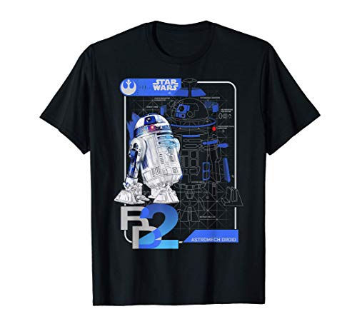 Star Wars Last Jedi R2-D2 Droid Unrendered Schematic Camiseta