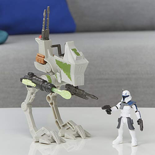 Star Wars Mission Fleet Expedition Class Capitán Rex Clone Combat Figura y vehículo de 6 cm, Juguetes para niños de 4 años en adelante