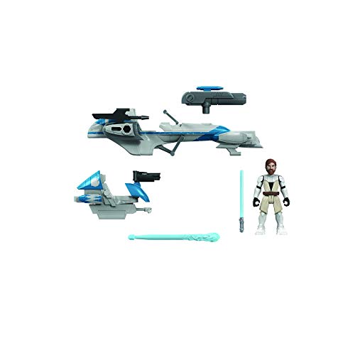 Star Wars Mission Fleet Expedition Class OBI-WAN Kenobi Jedi Speeder Chase Figura y vehículo de 6 cm, Juguetes para niños de 4 años en adelante