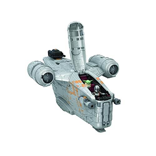 Star Wars Mission Fleet Mandalorian The Child Razor Crest Outer Rim Run Figura de acción de 6 cm y vehículo, Multicolor (Hasbro F0589)