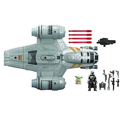 Star Wars Mission Fleet Mandalorian The Child Razor Crest Outer Rim Run Figura de acción de 6 cm y vehículo, Multicolor (Hasbro F0589)