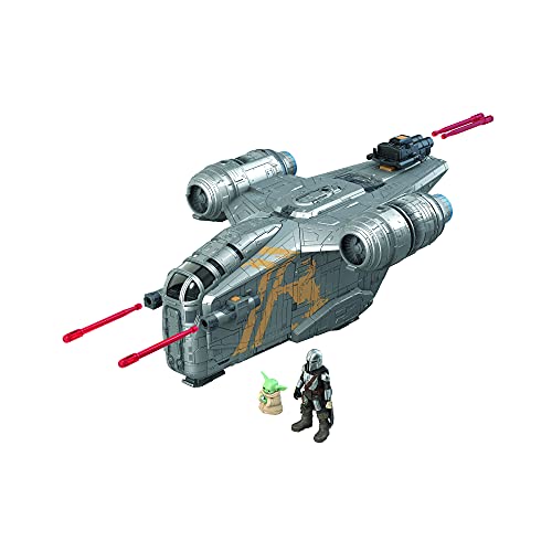 Star Wars Mission Fleet Mandalorian The Child Razor Crest Outer Rim Run Figura de acción de 6 cm y vehículo, Multicolor (Hasbro F0589)