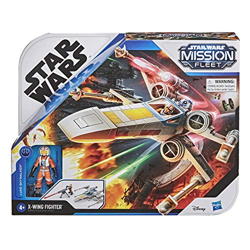 Star Wars Mission Fleet Stellar Class Luke Skywalker X-Wing Fighter Figura y vehículo de 2.5 Pulgadas, Juguetes para niños a Partir de 4 años