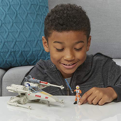 Star Wars Mission Fleet Stellar Class Luke Skywalker X-Wing Fighter Figura y vehículo de 2.5 Pulgadas, Juguetes para niños a Partir de 4 años