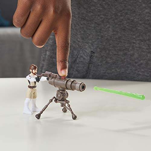 Star Wars Mission Fleet Stellar Class OBI-WAN Kenobi - Figura y vehículo de Caza Jedi, 6 cm, para niños a Partir de 4 años