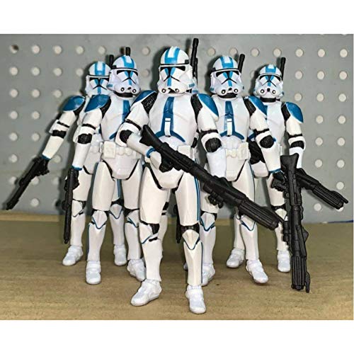 Star Wars Republic 501-st Legion Blue White Trooper 3.75 "Figura de acción Suelta