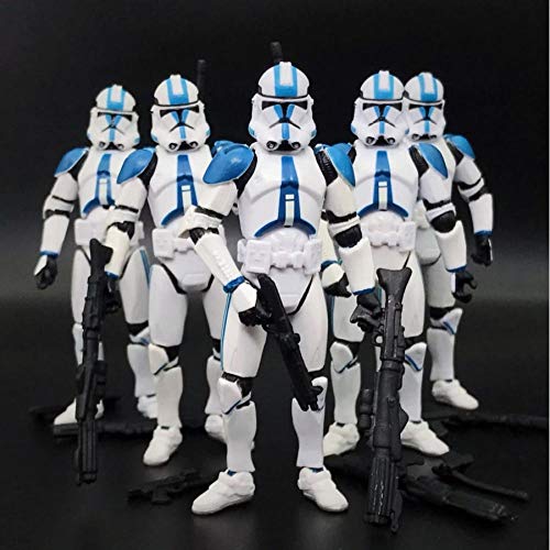 Star Wars Republic 501-st Legion Blue White Trooper 3.75 "Figura de acción Suelta