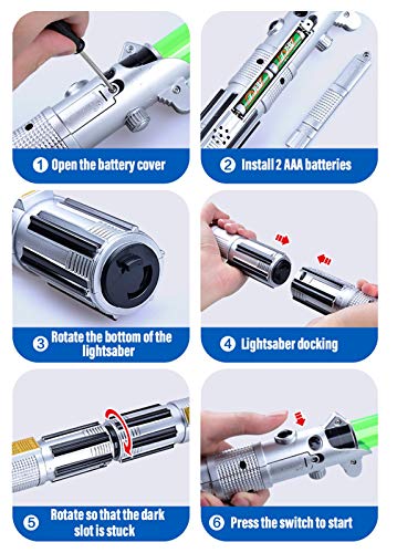 Star Wars Toy Scream Saber Lightsaber - de ​luz Retráctil Espada Juegos de rol, Simula la Batalla con Sonido y Efectos el Sable de ​luz Electrónico A