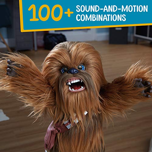 Star Wars última copiloto chewie interactiva de juguete de felpa, las combinaciones 100+ sonido y movimiento estándar marrón