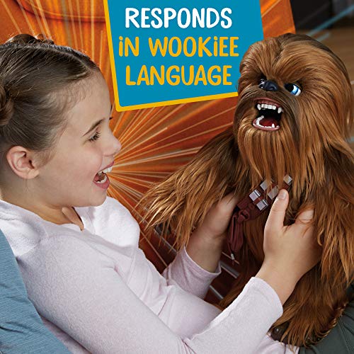 Star Wars última copiloto chewie interactiva de juguete de felpa, las combinaciones 100+ sonido y movimiento estándar marrón