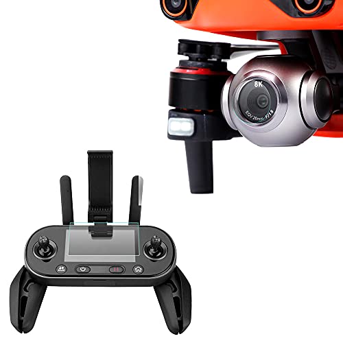 Staright Compatible con Autel EVO II 8K RC Drone Cámara Lente Protector Controlador Remoto Protector de Pantalla 9H Vidrio Templado de Alta dureza 2 Juegos