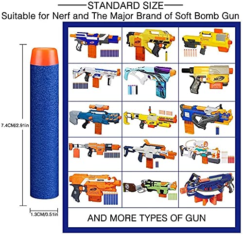 StillCool Nerf Dardos, 100 Pezas 7,2cm Espuma Suave Dardos Recarga Bala Blasters para Nerf N-Strike Elite Serie Niños Juguete Pistola Bullet Munición ( Azul Oscuro)