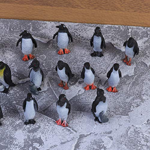 STOBOK 16 Piezas Figuras de Pingüino Realistas Figuras de Pingüino Juguetes Toppers de Pastel de Cumpleaños Juguetes de Aprendizaje Educativo para Niños