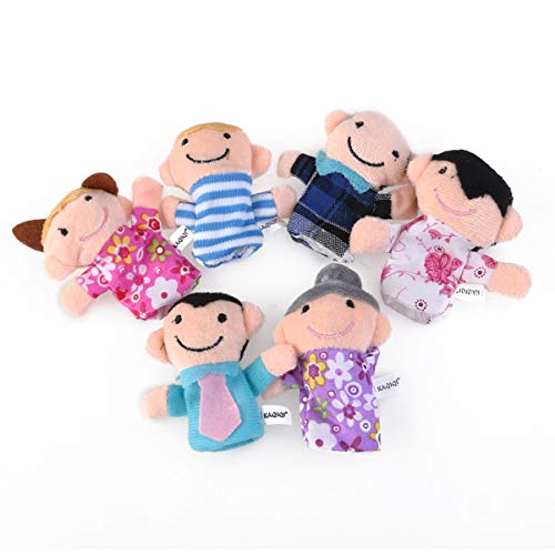 STOBOK 18 Piezas de Marionetas de Dedo de Tela Set 12 Animales 6 Personas Muñecas Marionetas de Mano Granja Accesorios Educativos Juguetes para Niños Niños