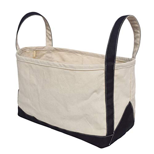 STOBOK Cestas de Almacenamiento de Lona Portátil Bolsa de Organizador de Juguetes para Bebés Juguetes para Niños Ropa de Bebé Libros para Niños Cestas de Regalo (Beige)