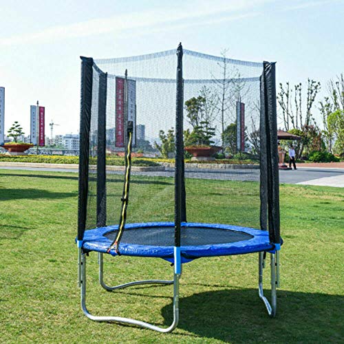 sujrtuj Cama elástica de jardín de 183 cm, para regalo, color azul, con red de seguridad, carga hasta 300 kg