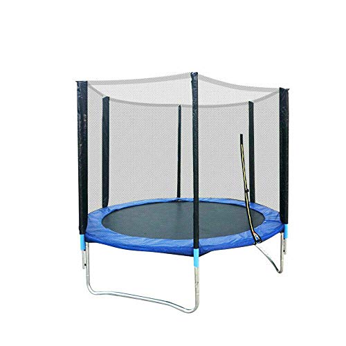 sujrtuj Cama elástica de jardín de 183 cm, para regalo, color azul, con red de seguridad, carga hasta 300 kg