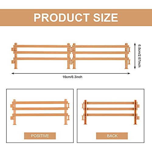 Sumind 40 Piezas Playset de Accesorios de Valla Juguete en Miniatura Esgrima para Caballos Juguete Plástico de Cerca de Granja para Granero de Granja Establo, Animal de Granja, Panel de Valla