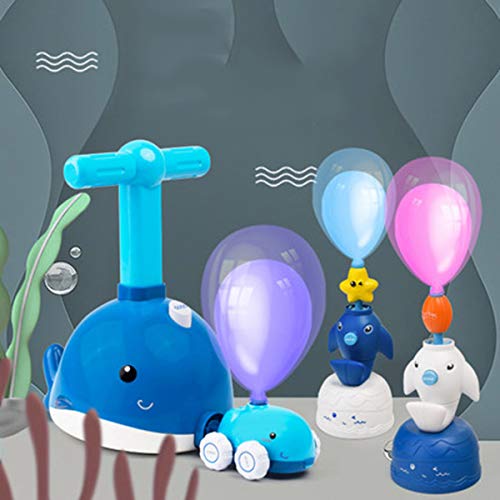 SUNA Juguete Lanzador De Globos, Juguete De Coche con Globo Impulsado por Aire, Puede Volar Rompecabezas Inflable para Niños Niño 2 Niña 3 Años