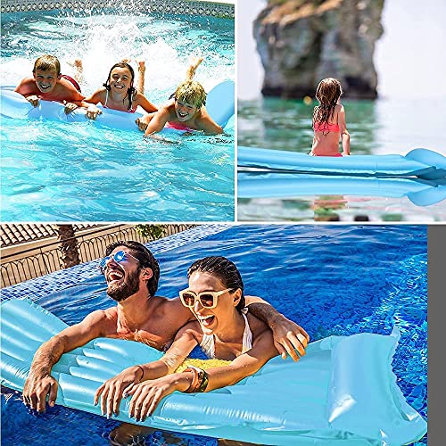 Sunshine smile Hamaca Hinchable, 183 x 68 cm, Hamaca de Agua Hinchable, Cama de natación Hinchable, Hamaca de Agua para Piscina, Hamaca Hinchable con Red para Adultos…