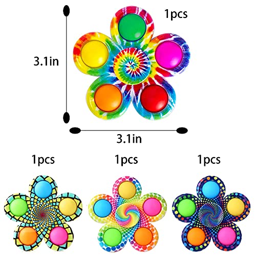 Sunshine smile Juego de Juguetes Fidget de 4 Piezas, Juego de Juguetes Fidget sensorial, Juego de Burbujas de Empuje, Juego de Juguetes antiestrés, Juguetes para los Dedos para aliviar la ansiedad (C)