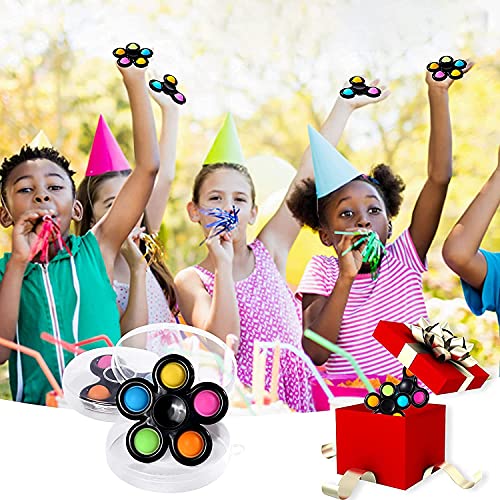 Sunshine smile Juego de Juguetes Fidget de 4 Piezas, Juego de Juguetes Fidget sensorial, Juego de Burbujas de Empuje, Juego de Juguetes antiestrés, Juguetes para los Dedos para aliviar la ansiedad (C)