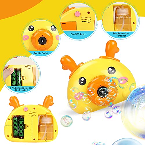 Sunshine smile Máquina de Burbujas,Niños Maquina Pompas Jabon ,Portátil Máquina de Burbujas ,Maquina Pompas Jabon con solución de jabón ,Soplador de Pompas Jabon,Juguetes Burbujas para Niños (Cerdo)