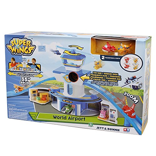 Super Wings 70710831 – Aeropuerto de Juego, Hablo en Italiano