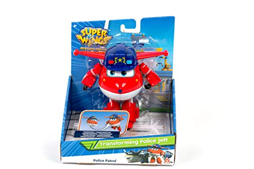 Super Wings Police Jett 5" Transformador Personaje