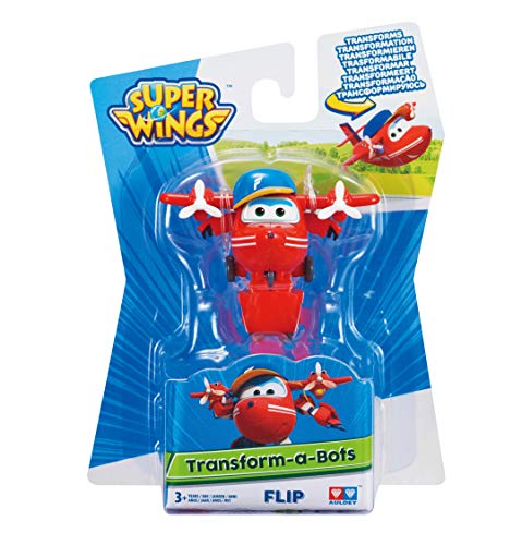 Super Wings Superwings Transform-a-Bots Flip, Color Red (EU720021)