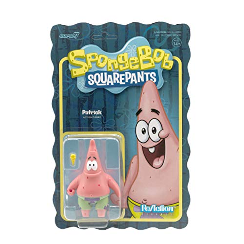 Super7 Bob Esponja: Patrick Reaction Figure, Multicolor