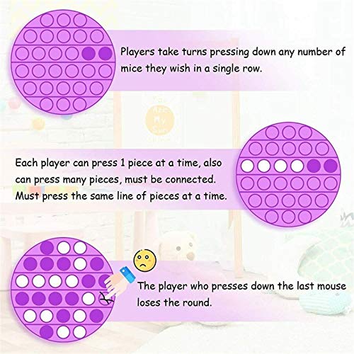 SYLCY Chunxiaqiu Pop It Fidget Toy, Sensorial Push Pop It Fidgets, Push Bubble Sensorial Fidget, Autism Needs Squeeze Sensorial para aliviar el estrés, Juguete para niños y Adultos (Color Redondo)